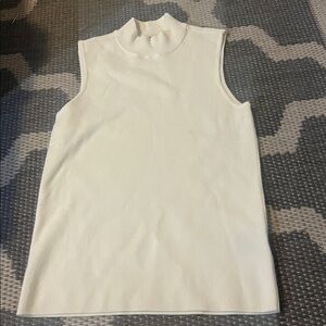 Marled Cream Ribbed Top